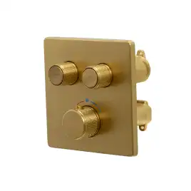 Встраиваемая душевая система AVS LUXURY 811-502-BG термостат, брашированное золото