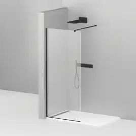 Душевая перегородка CEZARES LIBERTA-L-1-120-C-NERO стекло Прозрачное, профиль Черный