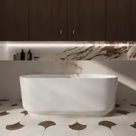 Смеситель для ванны Vincea Groove VBTW-4G1BG, встраиваемый, брашированное золото