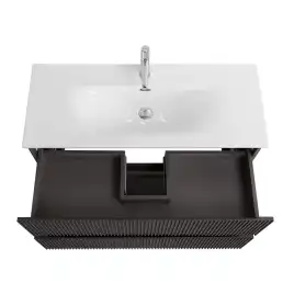 Тумба под раковину BelBagno UNO-MINI-1000-2C-SO-GSO подвесная, Темно-Серый Матовый