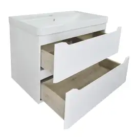 Тумба с раковиной Azario Lotos 70 CS00083930, подвесная, Белая глянцевая