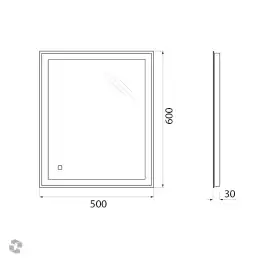 Зеркало BelBagno SPC-GRT-500-600-LED-TCH