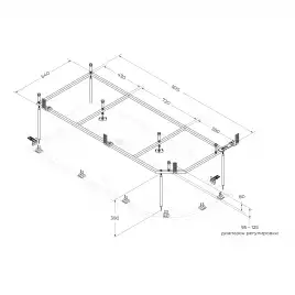 Металлический каркас CEZARES METAURO CORNER-MF