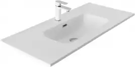 Раковина Aquanet Flat 100 330426 прямоугольная, Белая матовая