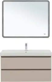 Тумба под раковину Aquanet Вега 2.0 100 бежевый, подвесная, 337939