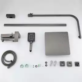 Душевая система Gappo G2407-9 с поворотным изливом, Оружейная сталь