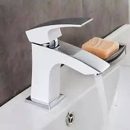 Смеситель для раковины Gappo G1007-7, Хром / Белый