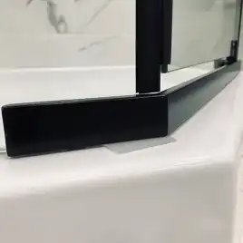 Душевой уголок AVS Трапеция 100x100 профиль черный матовый, стекло прозрачное, 803-0023-195-1010-BM-T