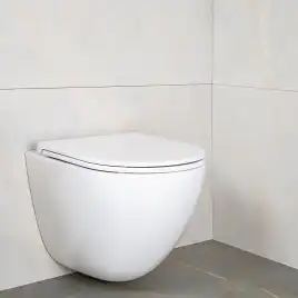 Унитаз подвесной AVS Атлант 801-0045-P-T2-GW безободковый, со смывом Торнадо, белый