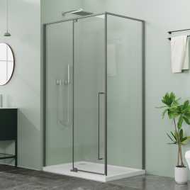 Душевой уголок Azario MALE SQR 120х80 AZ-J50-12080-MGR-CL, профиль графит матовый, стекло Прозрачное