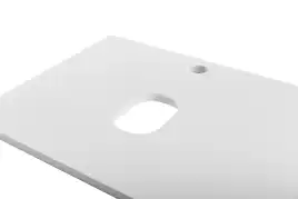 Столешница из МДФ с двумя отверстиями под раковину и с двумя отверстиями под смеситель BelBagno EK-120-2-BL Bianco Lucido