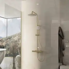 Душевая система  Vincea Rondo VSFS-1R0BG VSFS-1R0BG для душа без излива, брашированное золото