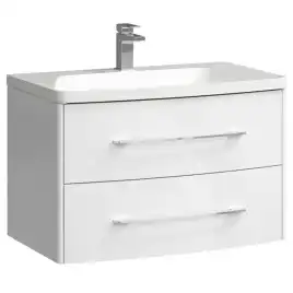 Тумба с раковиной подвесная Aqwella 5 Stars Neringa 80 см, NER0108, цвет Белый