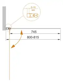 Шторка для ванны Cezares ECO 80 см, ECO-O-V-1-80/140-C-Cr, профиль Хром, стекло Прозрачное