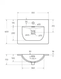 Тумба под раковину BelBagno UNO-MINI-500-2C-SO-VO подвесная, Еловый Матовый