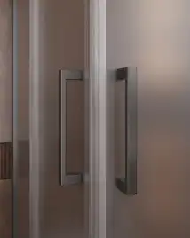 Душевой уголок CEZARES MOLVENO-A-2-90-P-GM стекло Матовое рифленая, профиль Оружейная сталь