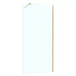 Душевая перегородка Azario Walk-in 100 AZ-251-100-BGL-CL стекло 8 мм прозрачное, профиль Золото матовое