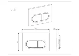 Кнопка смыва Aquatek KDI-0000045, Черный матовый