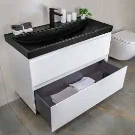 Тумба с раковиной AVS Гармония 100 белая, N821-07-1000WG-02-1010BM