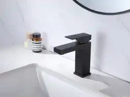 Смеситель для раковины Abber Daheim AF8210B, однорычажный, цвет Черный матовый