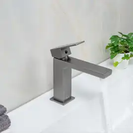 Смесители для раковины AVS Cube 811-200-GM, оружейная сталь