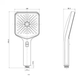 Душевая система  Vincea Inspire VSFW-3I21MT4RGM VSFW-3I21MT4RGM  с термостатом, встраиваемая, вороненная сталь