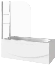 Шторка для ванны Good Door SCREEN HS-100-C-CH 100 см, ПД00084, профиль Хром, стекло Прозрачное