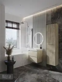 Тумбы под раковину Roca Ona 60 A857613512 подвесная, цвет, Дуб светлый