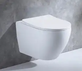 Унитаз подвесной CeramaLux 2196-1 с сиденьем микролифт Белый