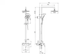 Душевая система Aquatek БЕТТА AQ2160CR, Хром