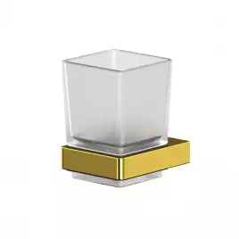 Стакан для щеток Whitecross CUBO gold, CU2430GL, Золото глянцевое