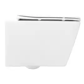 Подвесной унитаз Azario Boca AZ-2002 безободковый, с сиденьем микролифт, Белый глянцевый