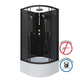 Душевая кабина Niagara Classic 90х90х210 NG-6508-14BKT высокий поддон, без гидромассажа, 65081434BKT