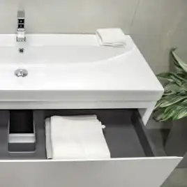 Тумба с раковиной AVS Гармония 120 белая, 2 ящика, N821-07-1200WG-02-1210-WG