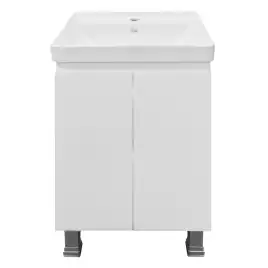 Тумба с раковиной Azario Мила 50 CS00097990, напольная, Белая глянцевая
