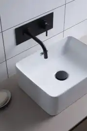 Раковина накладная Aquanet PERFECT-1 40,5х31,5х14 прямоугольная, Белая глянцевая