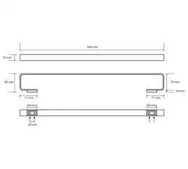 Полотенцедержатель 60 см BEMETA SOLO хром 139104282