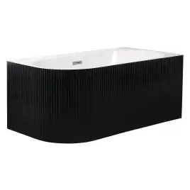 Акриловая ванна Azario LAGO BLANCO BLACK 170х75 AZ-6724-1CRB 17075, асимметричная, правая