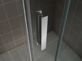 Душевая дверь Abber Komfort 120 см, AG90120, профиль Хром, стекло Прозрачное