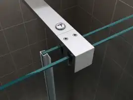 Душевая дверь Abber Komfort 120 см, AG90120, профиль Хром, стекло Прозрачное