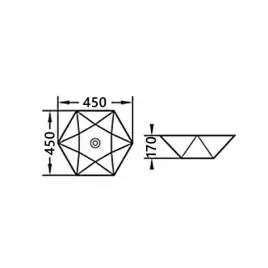 Раковина AVS AVS-81140 45х45 белая