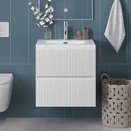 Тумба под раковину BelBagno UNO-700-2C-SO-BO подвесная, Bianco Opaco