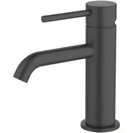 Смеситель для накладной раковины Aquatek Европа AQ1310MB, однорычажный, высокий, Черный матовый