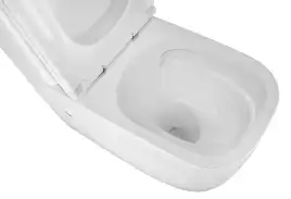 Унитаз-компакт Azario RIANO AZ-1305A напольный, безободковый, со смывом Торнадо, в комплекте с бачком и сиденьем микролифт, Белый глянцевый