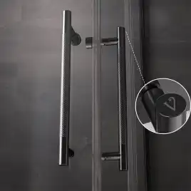 Душевой уголок Veconi Premium Trento 110х80 PTC20-GR-11080-01-C4, стекло Прозрачное профиль Брашированный графит