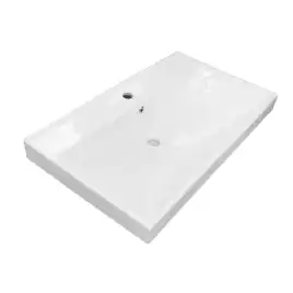 Тумба с раковиной Azario Ника 80 CS00091370, напольная, Белая глянцевая