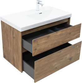 Тумба под раковину Aquanet Nova Lite 2.0 90 дуб рустикальный, правая, 346317