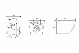 Подвесной унитаз ABBER Bequem AC1103MB черный матовый, безободковый, с сиденьем микролифт