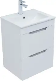 Тумба под раковину Aquanet Практика 50 белый глянец, 347914