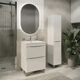 Тумба под раковину Grossman Виста 58 напольная, белая глянцевая (105864)